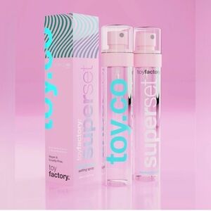 TOY FACTORY Superset Setting Spray With Hyaluronic Acid Serum, Full-Sized, NWOB